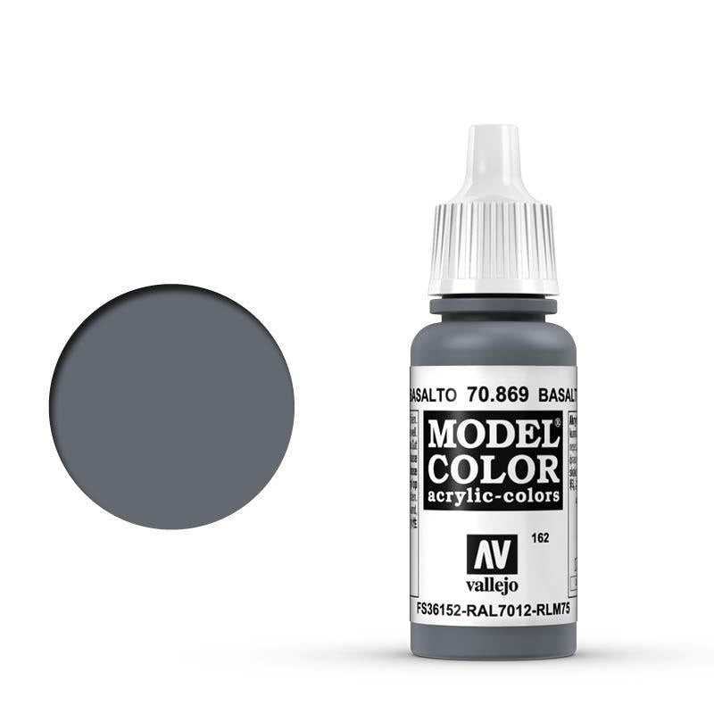 Vallejo-Vallejo Model Colour  162 Basalt Grey 17 ml Acrylic Paint [70869] -rc-cars-scale-models-sunshine-coast