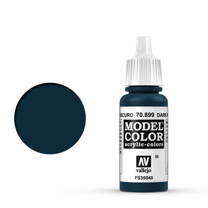 Vallejo-Vallejo Model Colour  050 Dark Prussian Blue 17 ml Acrylic Paint [70899] -rc-cars-scale-models-sunshine-coast