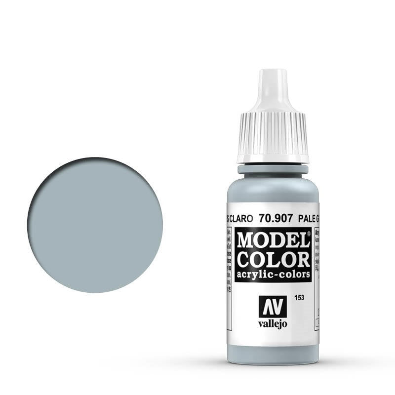 Vallejo-Vallejo Model Colour  153 Pale Greyblue 17 ml Acrylic Paint [70907] -rc-cars-scale-models-sunshine-coast