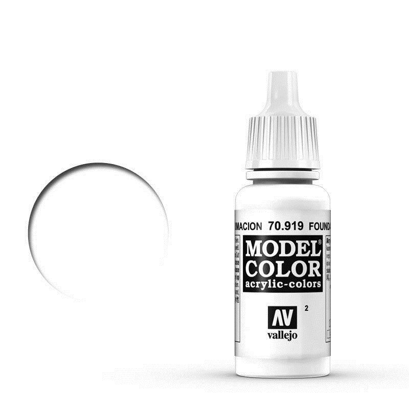 Vallejo-Vallejo Model Colour  002 Foundation White 17 ml Acrylic Paint [70919] -rc-cars-scale-models-sunshine-coast