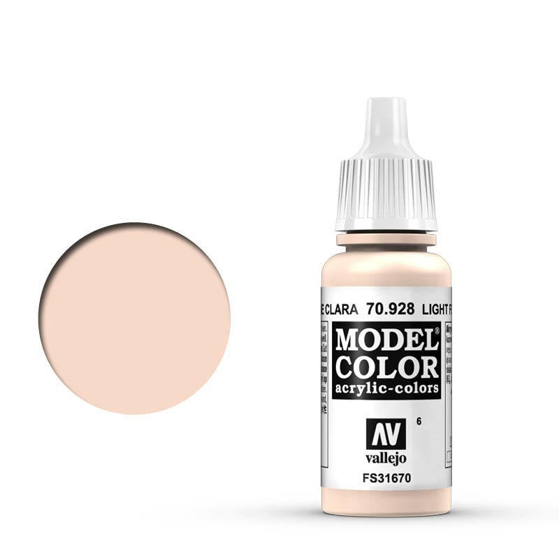 Vallejo-Vallejo Model Colour  006 Light Flesh 17 ml Acrylic Paint [70928] -rc-cars-scale-models-sunshine-coast