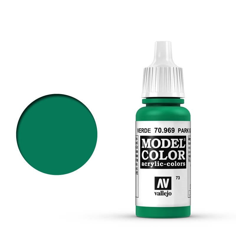 Vallejo-Vallejo Model Colour  073 Park Green Flat 17 ml Acrylic Paint [70969] -rc-cars-scale-models-sunshine-coast