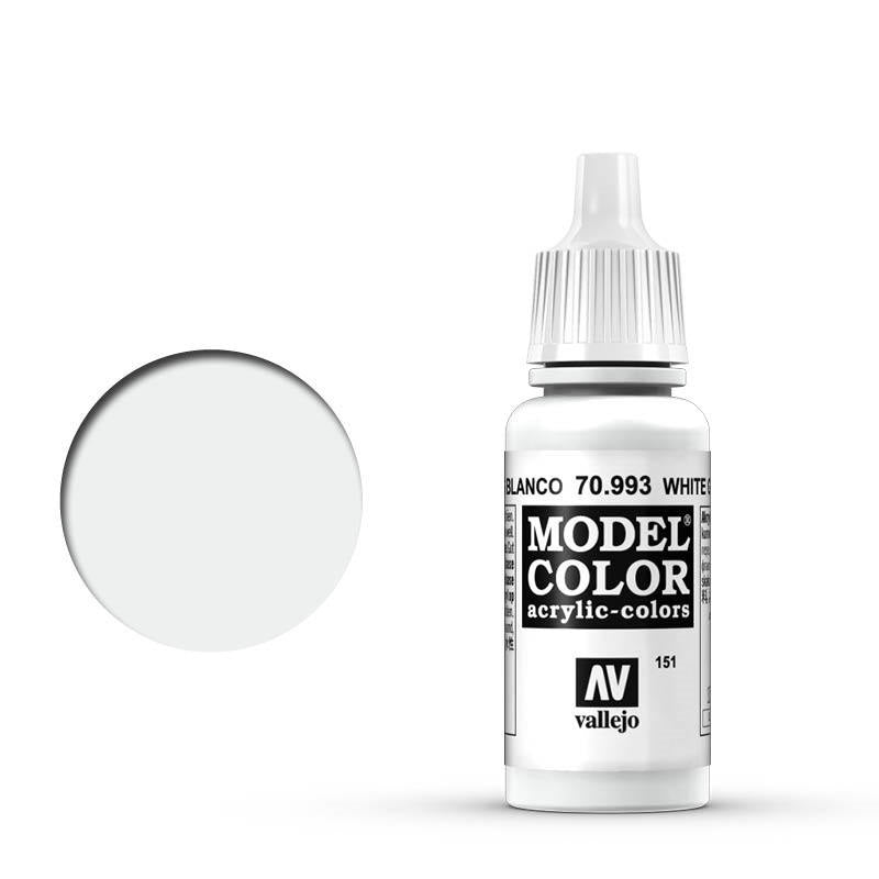 Vallejo-Vallejo Model Colour  151 White Grey 17 ml Acrylic Paint [70993] -rc-cars-scale-models-sunshine-coast