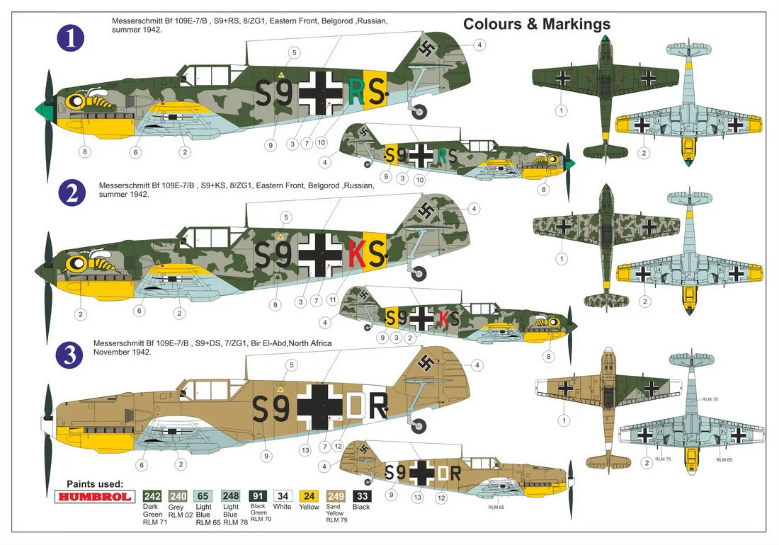 AZ-Model 7683 1/72 Scale Messerschmitt Bf 109E-7/B JaBo "ZG.1"Plastic Model Kit (Scale Model) - Techtonic Hobbies - AZ Models