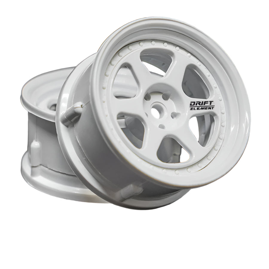 DS Racing-Drift Element II Wheel Set - Triple White-rc-cars-scale-models-sunshine-coast