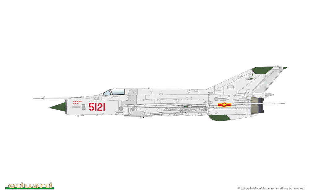 Eduard 70142 1/72 Scale MiG-21MF Fighter-Bomber Plastic Model Kit (Scale Model) - Techtonic Hobbies - Eduard