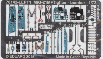 Eduard 70142 1/72 Scale MiG-21MF Fighter-Bomber Plastic Model Kit (Scale Model) - Techtonic Hobbies - Eduard