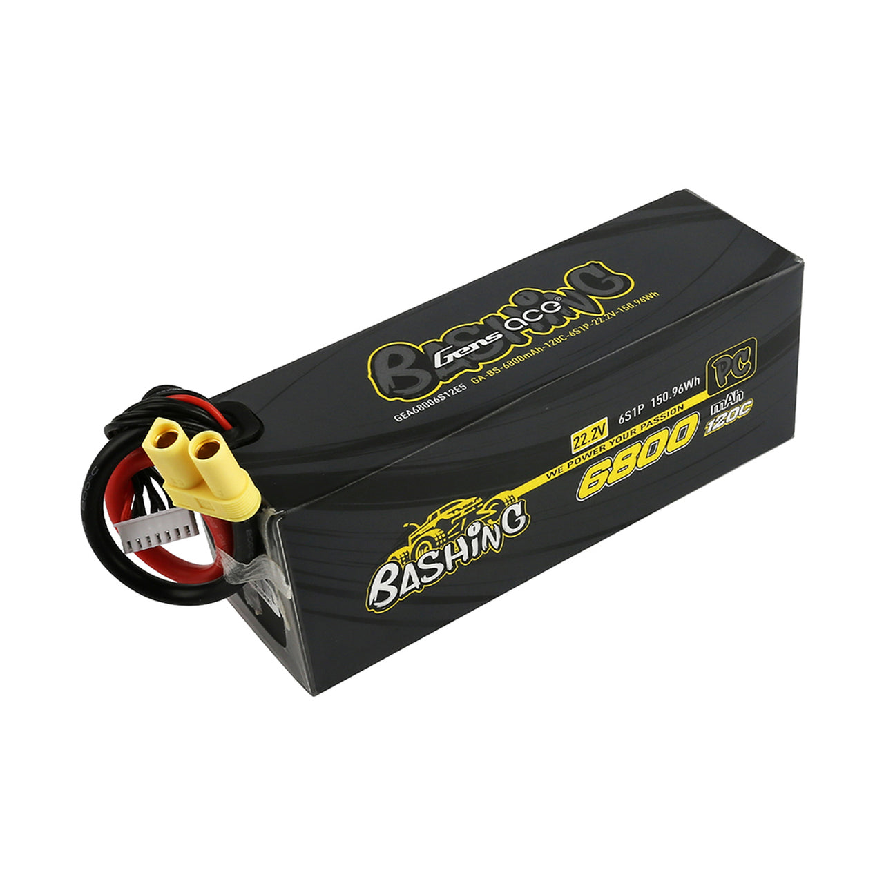 Gens Ace-Gens Ace 6S Bashing 6800mAh 22.2V 120C Hard Case LiPo Battery (EC5)-rc-cars-scale-models-sunshine-coast