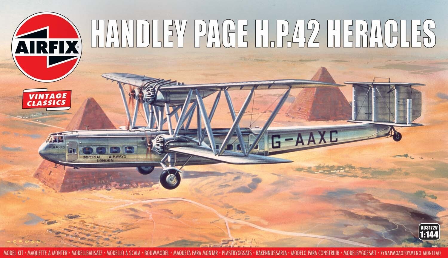 Airfix-Airfix Handley Page H.P.42 Heracles 1:144 A03172V-rc-cars-scale-models-sunshine-coast