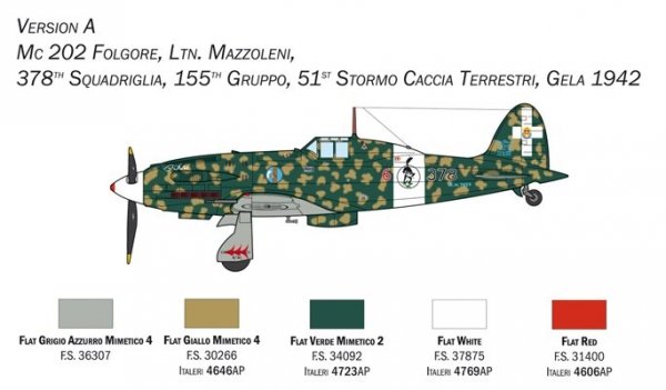 Italeri 1439 1/72 Scale MC.202 Folgore Plastic Model Kit (Scale Model) - Techtonic Hobbies - Italeri