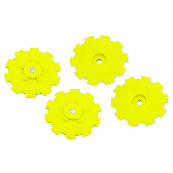 JConcepts-Hazard - SC10.2 / SC10 4x4 - wheel dish - 4pc. - (yellow) - fits 3344 wheel-rc-cars-scale-models-sunshine-coast