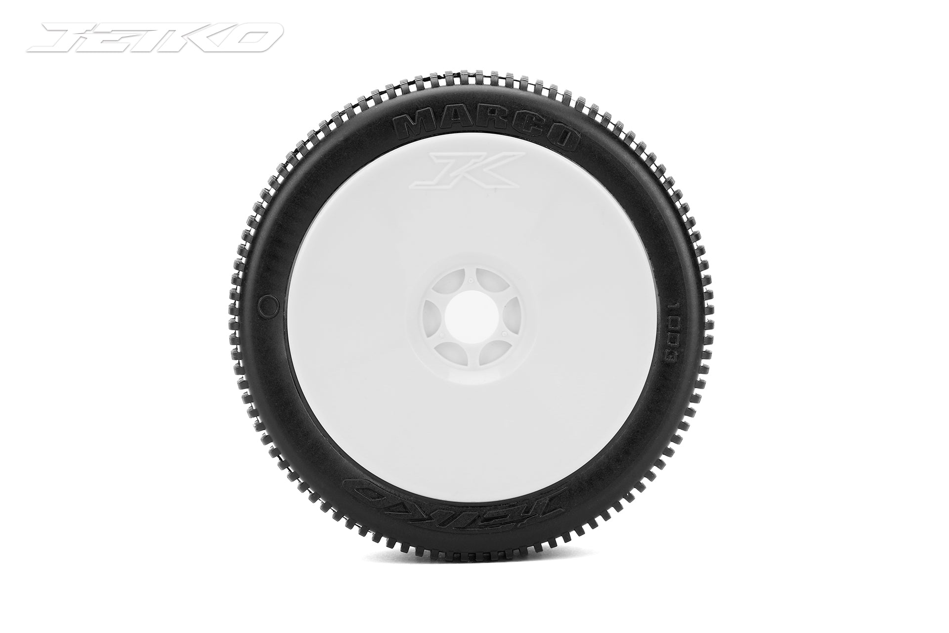 Jetko-Jetko 1/8 MARCO Buggy Tyres (Dish/White Rim/Super Soft) (2pcs) [1003DWSSG]-rc-cars-scale-models-sunshine-coast