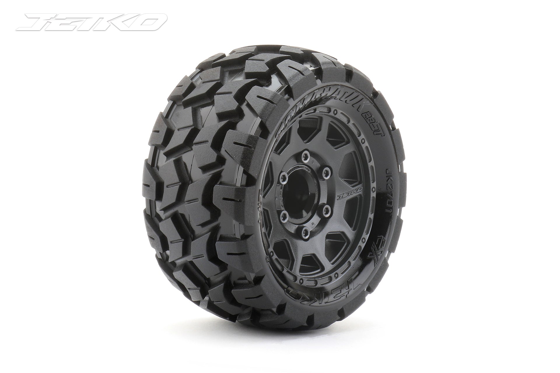 Jetko-Jetko 1/10 ST 2.8 EX-TOMAHAWK Tyres (Claw Rim/Black/Medium Soft/17mm) [2701CBMSGNB4]-rc-cars-scale-models-sunshine-coast