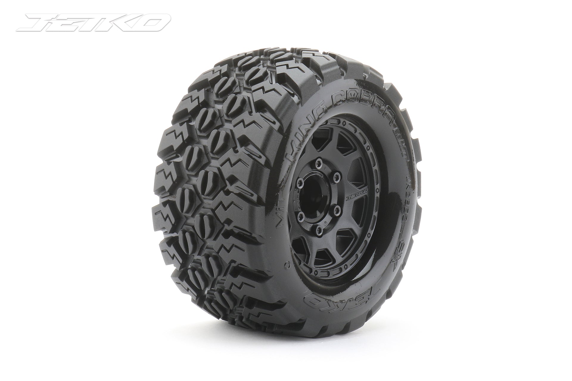 Jetko-Jetko 1/10 MT 2.8 EX-TOMAHAWK Tyres (Claw Rim/Black/Medium Soft/12mm 1/2 o/s) [2801CBMSGNB2]-rc-cars-scale-models-sunshine-coast