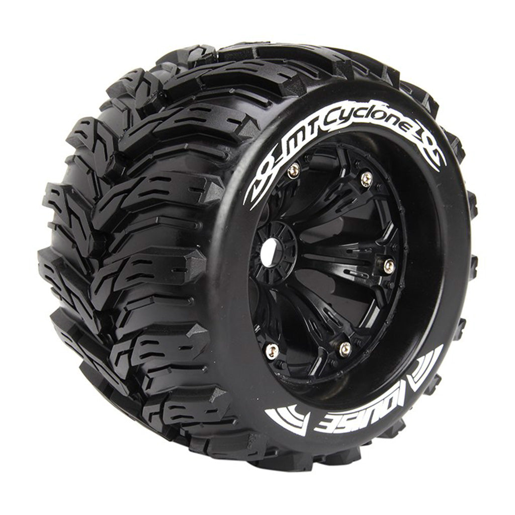 Louise World MT-Cyclone 1/8 Monster Truck Tyres Black LT3220BH - Techtonic Hobbies - Louise World