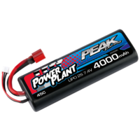 PEAK RACING-Peak Racing Power Plant Lipo 4000 7.4 V 45C (Black case, Deans Plug) 2S/2CELL-rc-cars-scale-models-sunshine-coast