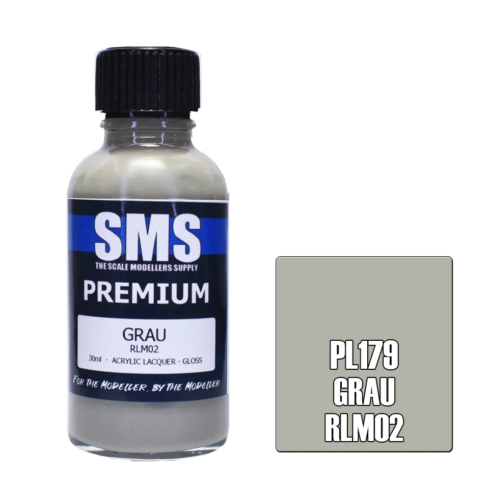 Scale Modellers Supply-Premium GRAU RLM02 30ml-rc-cars-scale-models-sunshine-coast