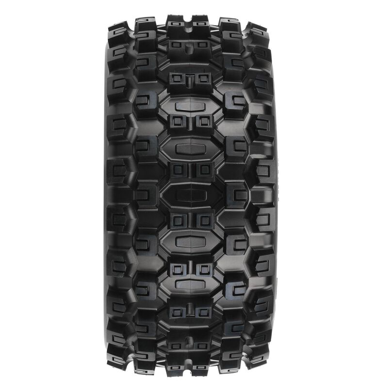 Proline Badlands MX43 Pro-Loc Tyres Mounted on Impulse Black / Grey Wheels, X-Maxx, PR10131-13 - Techtonic Hobbies - Proline Racing