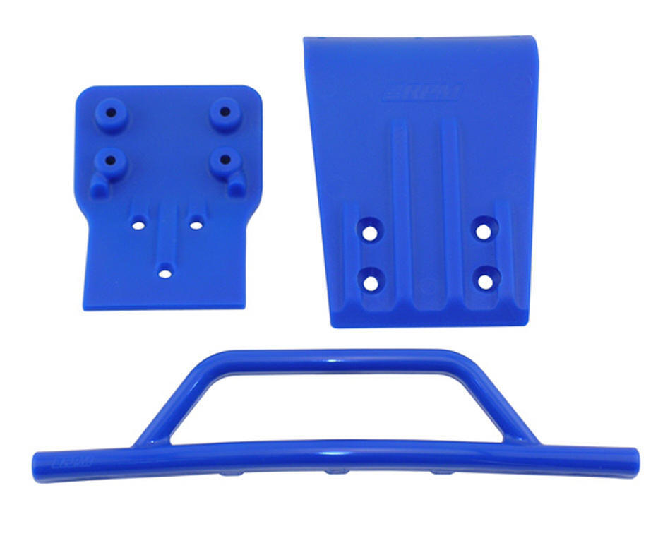 RPM-RPM  Traxxas Slash 4x4 Front Bumper & Skid Plate (Blue)-rc-cars-scale-models-sunshine-coast