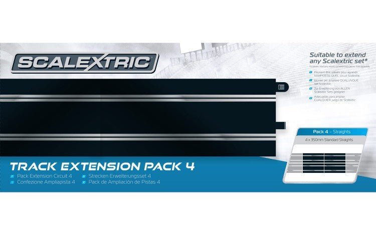Scalextric-Scalextric TRACK EXTENSION PACK - 4 STRAIGHTS - SALE-rc-cars-scale-models-sunshine-coast