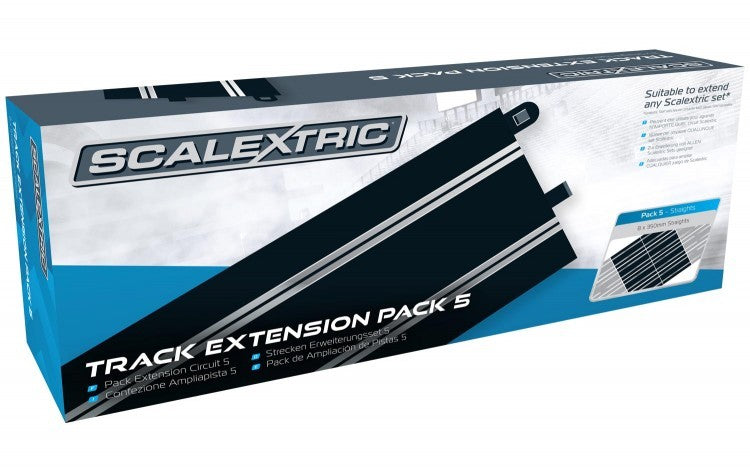 Scalextric-Scalextric TRACK EXTENSION PACK 5 - 8 X C8205 STRAIGHTS - SALE-rc-cars-scale-models-sunshine-coast