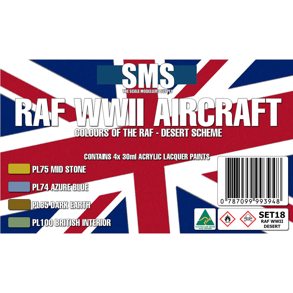 Scale Modellers Supply-RAF WWII Desert Scheme Colour Set #1 (Scale Models)-rc-cars-scale-models-sunshine-coast