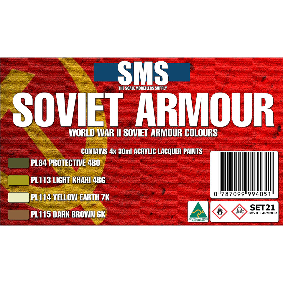 Scale Modellers Supply-SOVIET WWII ARMOUR Colour Set (Scale Models)-rc-cars-scale-models-sunshine-coast