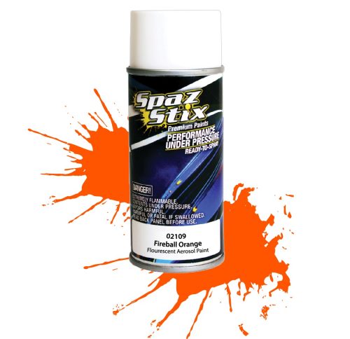 Spazstix-SpazStix Fireball Orange Fluorescent Aerosol Paint -rc-cars-scale-models-sunshine-coast