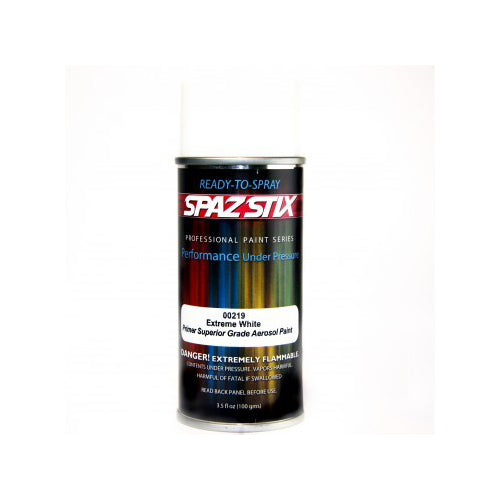 Spazstix-Spazstix EXTREME WHITE/ PRIMER SUPERIOR AEROSOL PAINT 3.5OZ - SZXA00219-rc-cars-scale-models-sunshine-coast