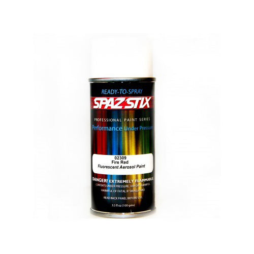 Spazstix-Spazstix FIRE RED FLUORESCENT AEROSOL PAINT 3.5OZ - SZXA02309-rc-cars-scale-models-sunshine-coast