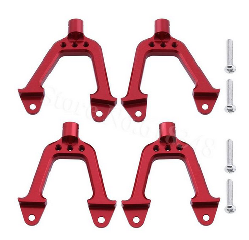 Techtonic-Techtonic Front & Rear Aluminum Shock Hoops RED -rc-cars-scale-models-sunshine-coast