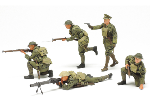 Tamiya-Tamiya 1/35 WWI British Infantry Set 35339-rc-cars-scale-models-sunshine-coast