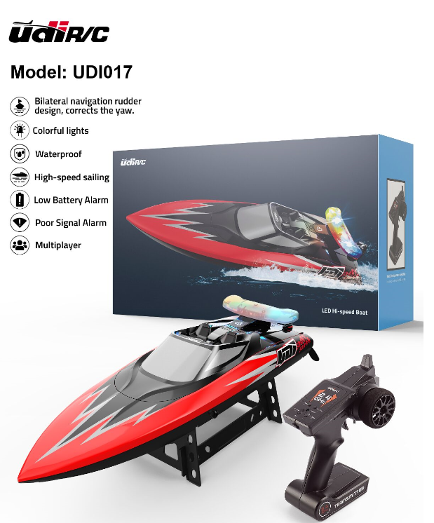 UDI RC-2.4Ghz high speed RC boat with light kit-rc-cars-scale-models-sunshine-coast