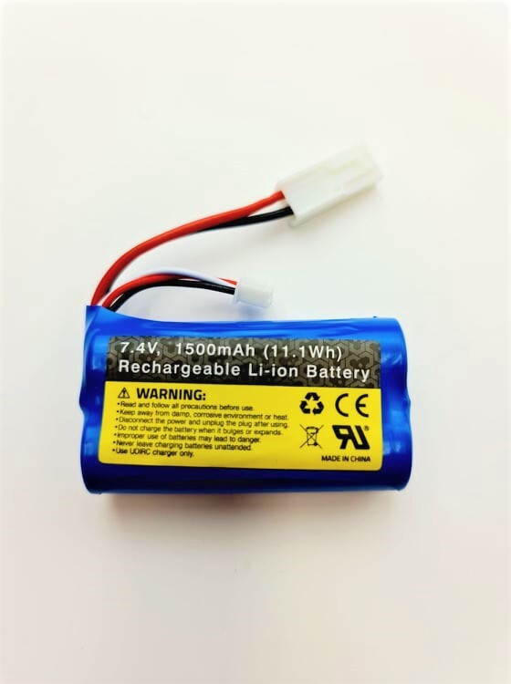 UDI RC-UDI-009 Lithium battery, 2-Wire (WHITE PLUG)-rc-cars-scale-models-sunshine-coast