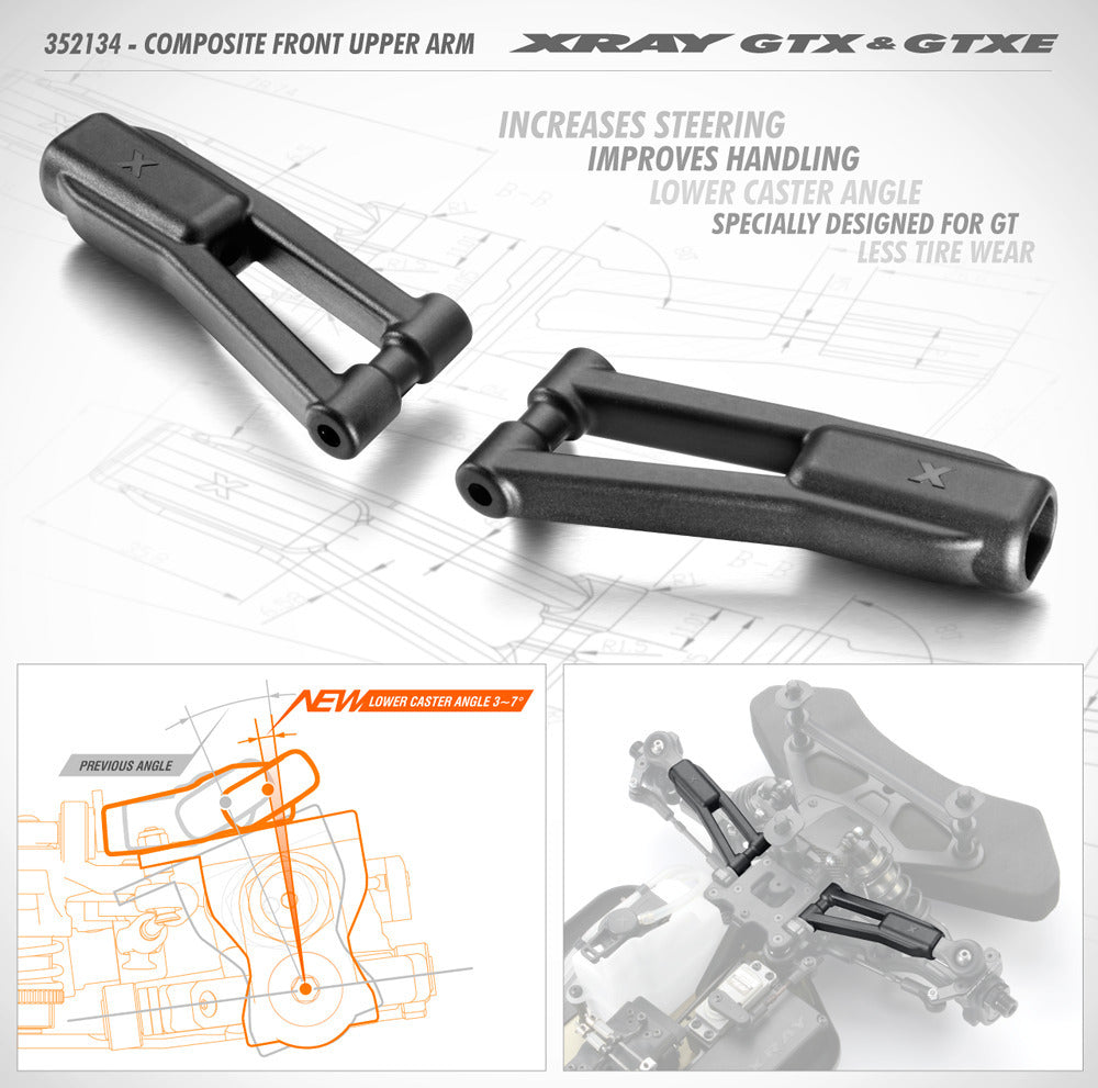 Team X-Ray-GT FRONT UPPER ARM-rc-cars-scale-models-sunshine-coast