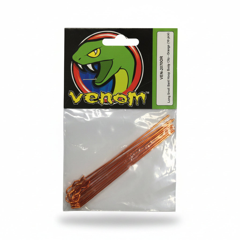 VENOM-1/10th Long Body Clip Orange (10pcs)-rc-cars-scale-models-sunshine-coast
