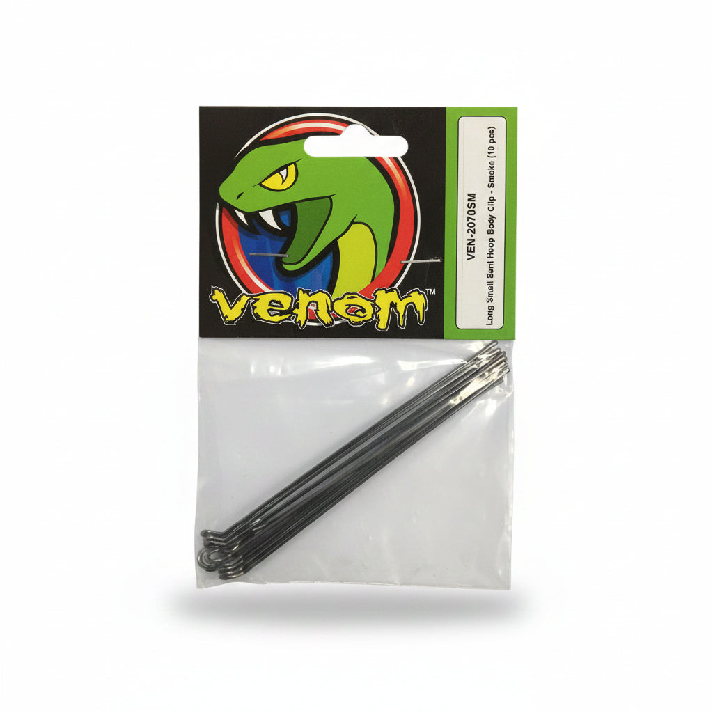 VENOM-1/10th Long Body Clip Smoke (10pcs)-rc-cars-scale-models-sunshine-coast