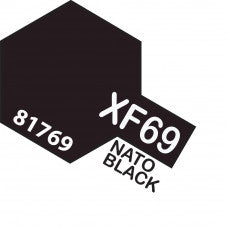 Tamiya-Tamiya Acrylic Mini XF-69 NATO BLACK-rc-cars-scale-models-sunshine-coast