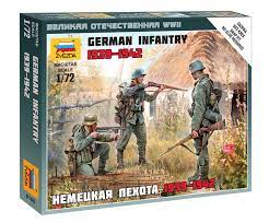 Zvezda 6105 1/72 Scale German Infantry 1939-42 Plastic Soldiers (Scale Model) - Techtonic Hobbies - Zvezda