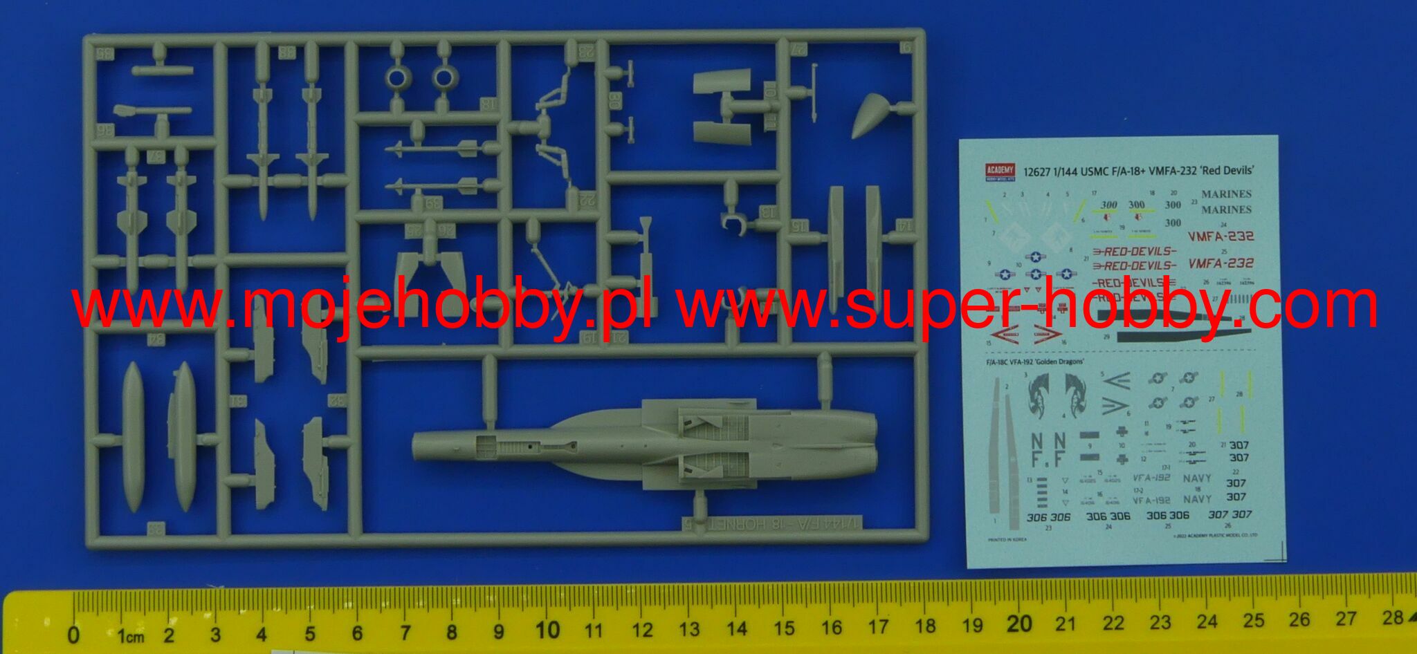 Academy 12627 - 1/144 Scale USMC F/A-18A+ VMFA-232 "Red Devils" - Techtonic Hobbies - Academy