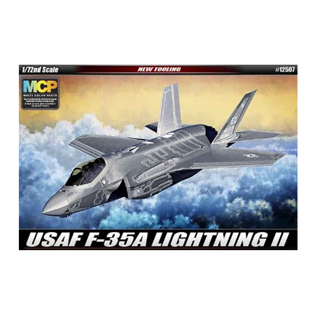 Academy 12507 Lockheed-Martin F-35A Lightning II (USAAF + RAAF Decals) Plastic Model Kit - Techtonic Hobbies - Academy