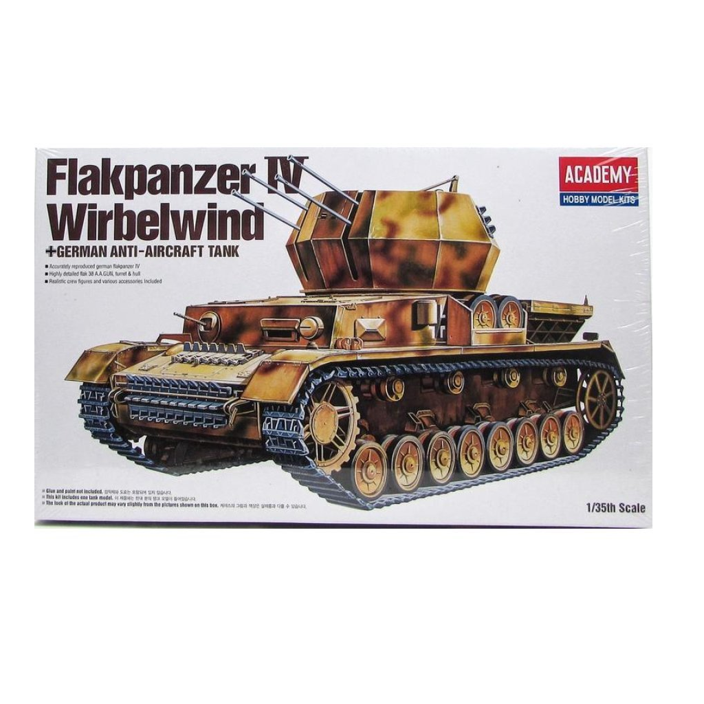 Academy 13236 1/35 Scale Flakpanzer IV Wirbelwind 20MM Plastic Model Kit - Techtonic Hobbies - Academy