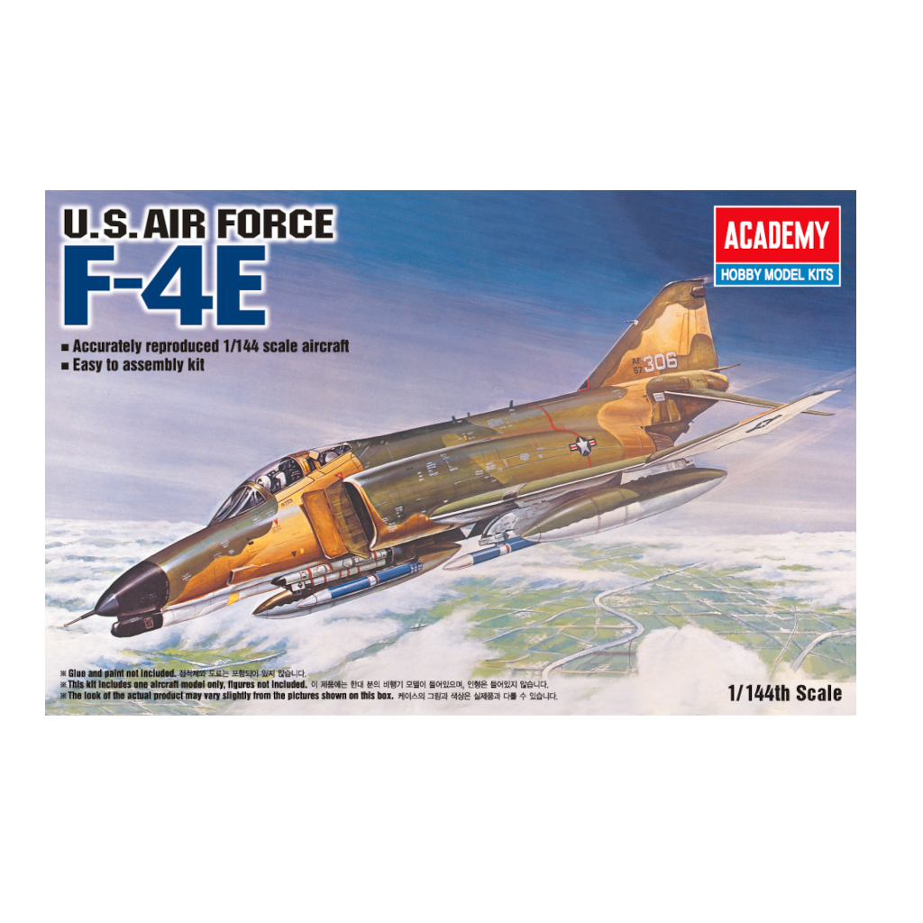 Academy 12605 - 1/144 F-4E Phantom II Plastic Model Kit - Techtonic Hobbies - Academy