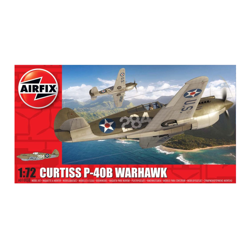 Airfix 1/72 Curtiss P-40B Warhawk Plastic Model Kit 01003B - Techtonic Hobbies - Airfix