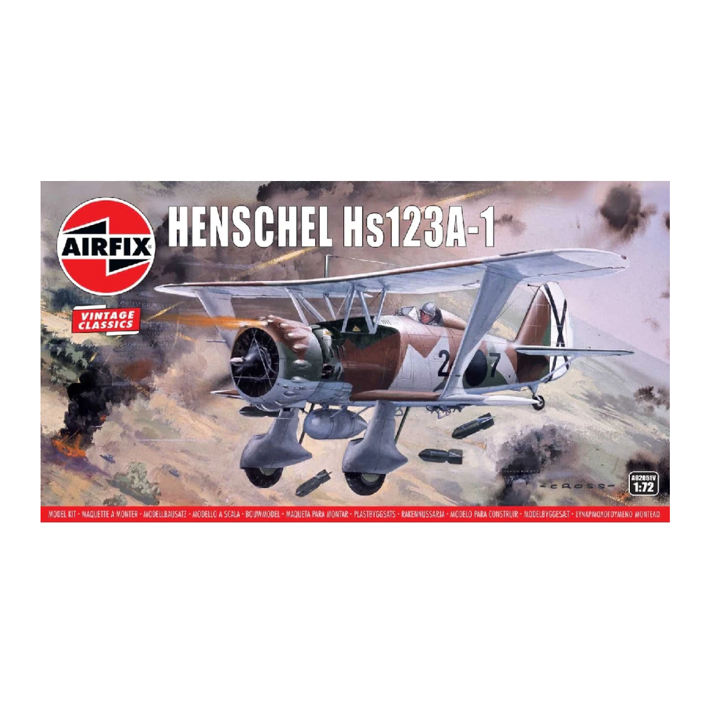 Airfix 1/72 Henschel Hs123A-1 Plastic Model Kit 02051V - Techtonic Hobbies - Airfix