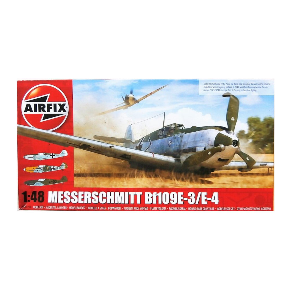 Airfix 1/48 Messerschmitt BF109E-4/E-1 Plastic Model Kit 05120B - Techtonic Hobbies - Airfix