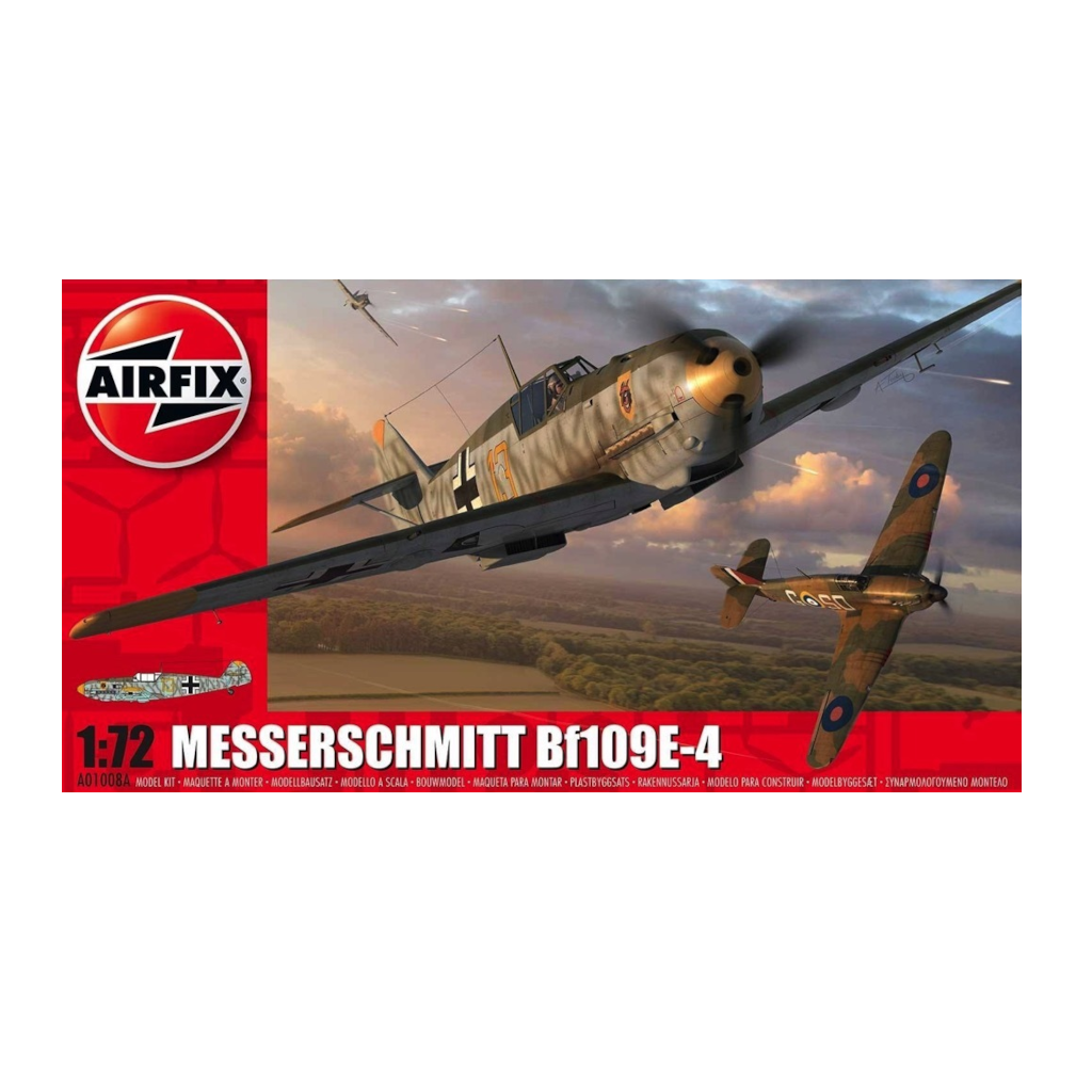 Airfix 1/72 Messerschmitt Bf109E-4 Plastic Model Kit 01008A - Techtonic Hobbies - Airfix