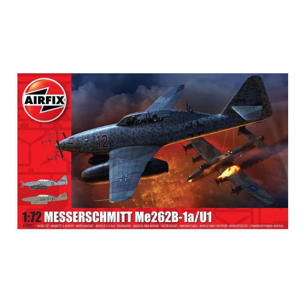 Airfix 1/72 Messerschmitt Me262-B1A/U1 Plastic Model Kit 04062 - Techtonic Hobbies - Airfix