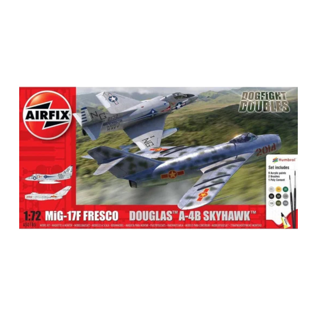 Airfix Mig-17F Fresco Douglas A-4B Skyhawk Dogfight Doubles Gift Set 1:72 A50185 - Techtonic Hobbies - Airfix