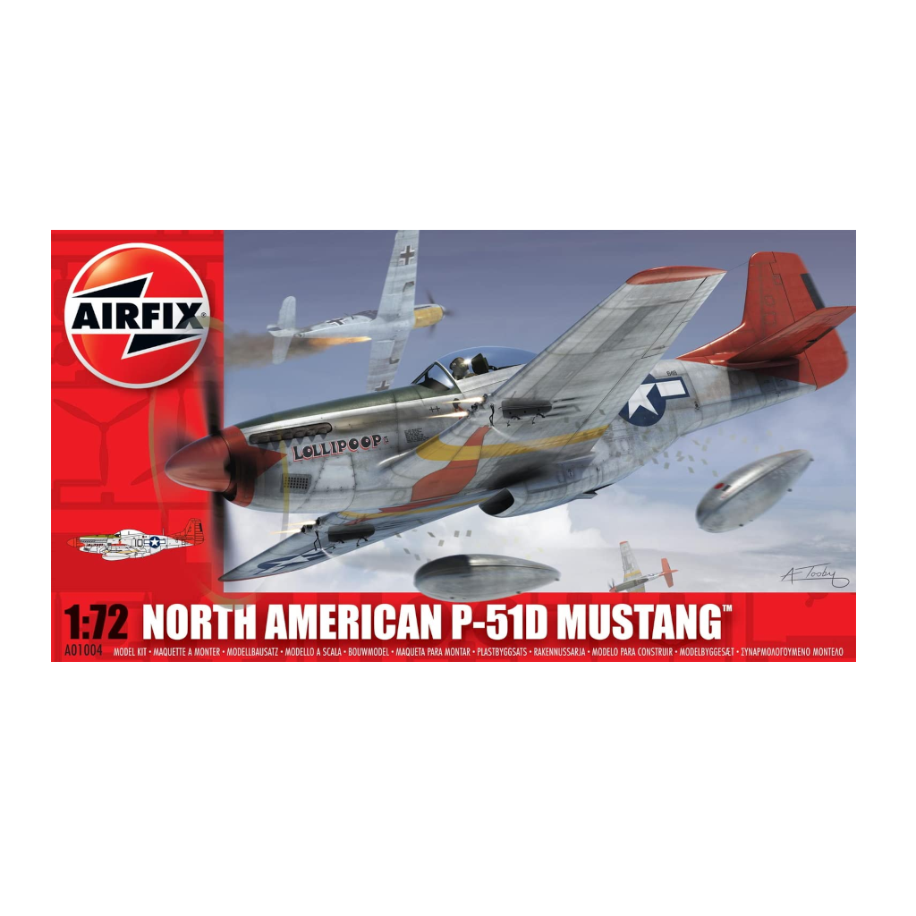 Airfix 1/72 North American P-51D Mustang Plastic Model Kit 01004 - Techtonic Hobbies - Airfix